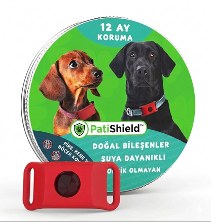 PatiShield - Köpekler için 12 Aylık Tamamen Doğal Pire ve Kene Koruma Kolyeleri